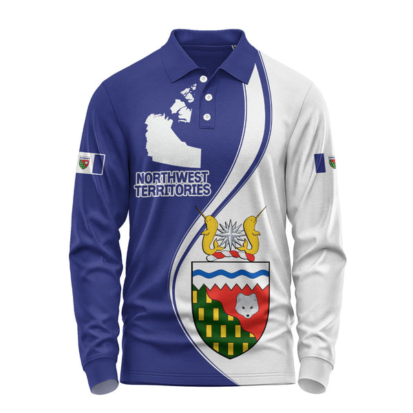 Northwest Territories Long Sleeve Polo Shirt Canada Territories Pride