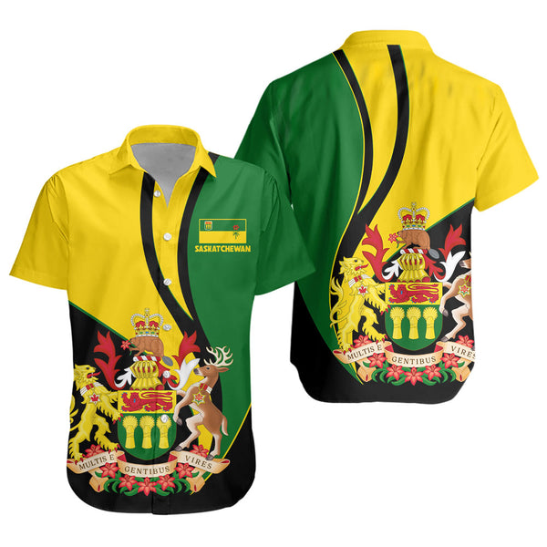 Saskatchewan Short Sleeve Shirt Heritage Pride Of The North
