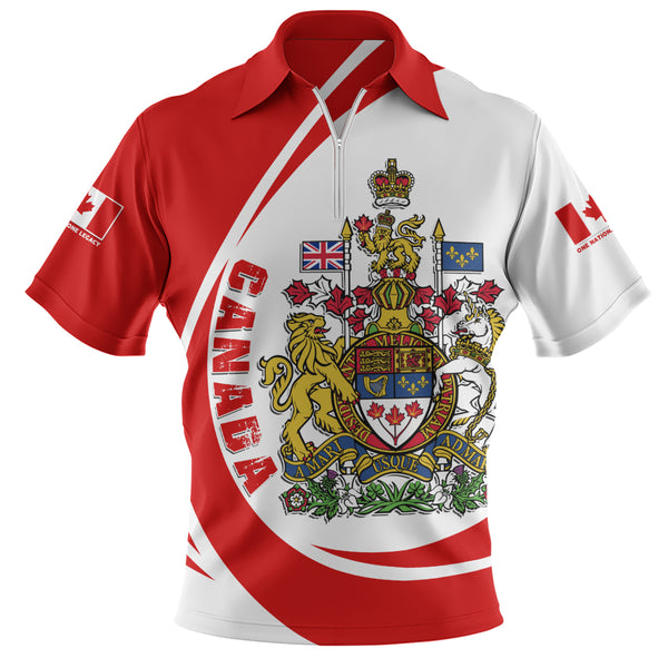 Canada Zip Polo Shirt Canada Regal Heritage