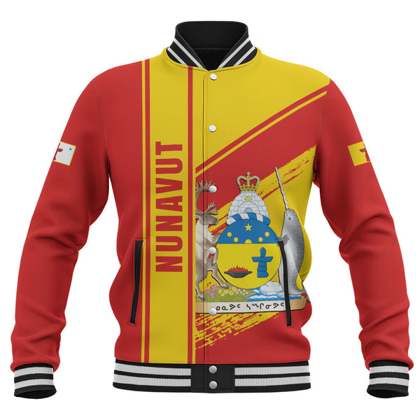 Nunavut Baseball Jacket Heritage Strength Crest