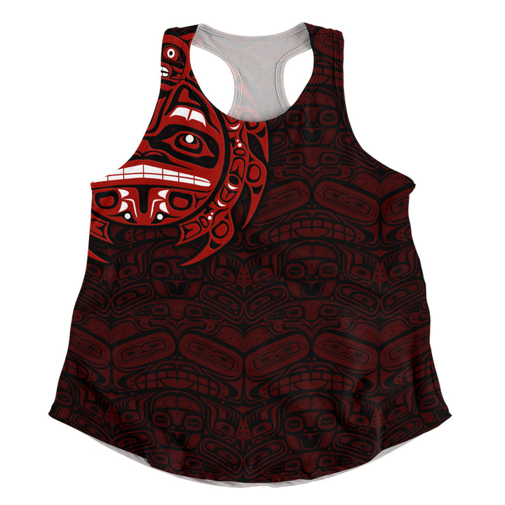 Canada Women Tank Red Wisdom Haida Edition