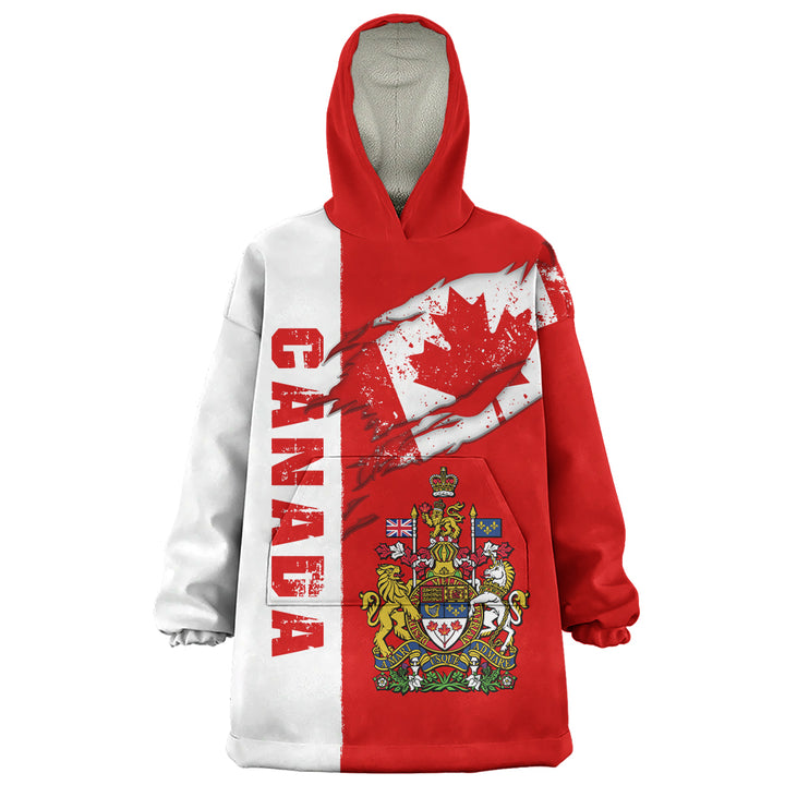 Canada Snug Hoodie Clawed Flag True North Strong