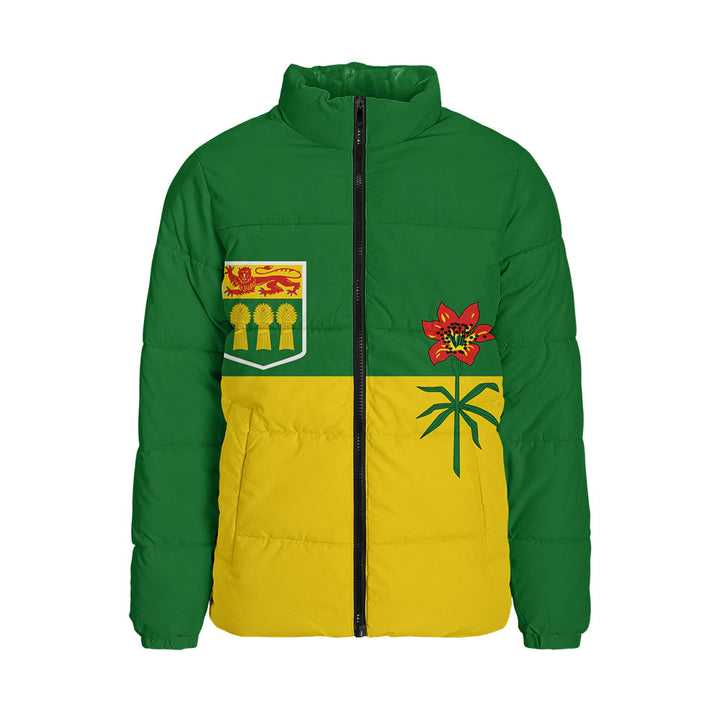 Saskatchewan Padded Jacket Flag Minimalist Pride Style