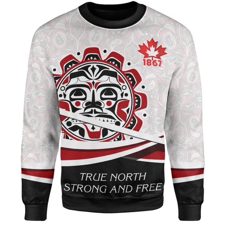 Canada Sweatshirt Canada Sun Spirit 1867 True North Heritage