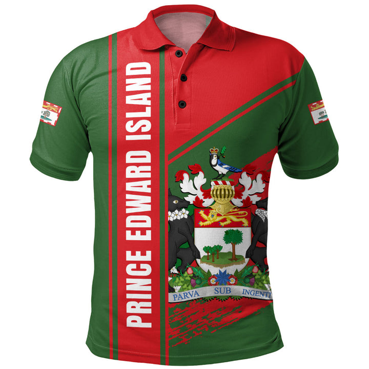Prince Edward Island Polo Shirt Heritage Strength Crest