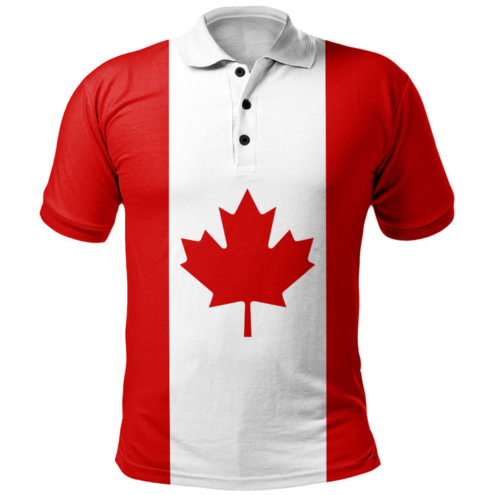 Canada Polo Shirt Flag Minimalist Pride Style