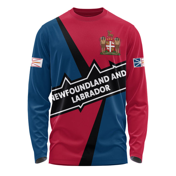 Newfoundland & Labrador Long Sleeve T-Shirt Loyal True North Provincial Style