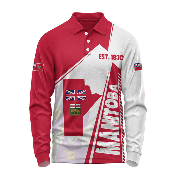 Manitoba Long Sleeve Polo Shirt Proud Provinces Collection
