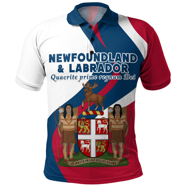 Newfoundland & Labrador Polo Shirt Crest Of Identity