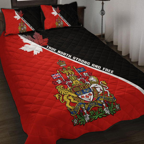 Canada Quilt Bed Set Custom Proud Canadian Coat