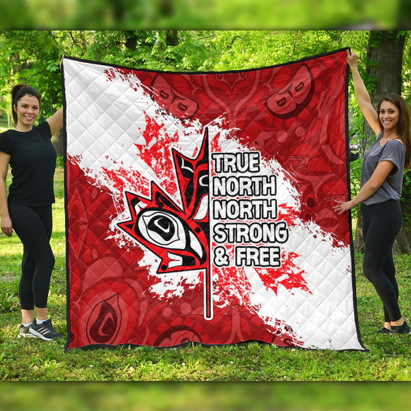 Canada Premium Quilt Haida Tribal Roaring Bear