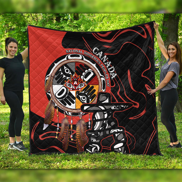 Canada Premium Quilt Indigenous Peoples Day With Dreamcatche