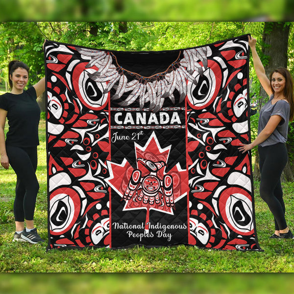 Canada Premium Quilt National Indigenous Peoples Day Canadian Indigenous Haida