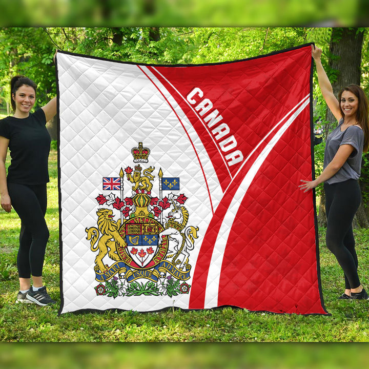 Canada Premium Quilt Canada Red Maple Leafs Pattern Spirit