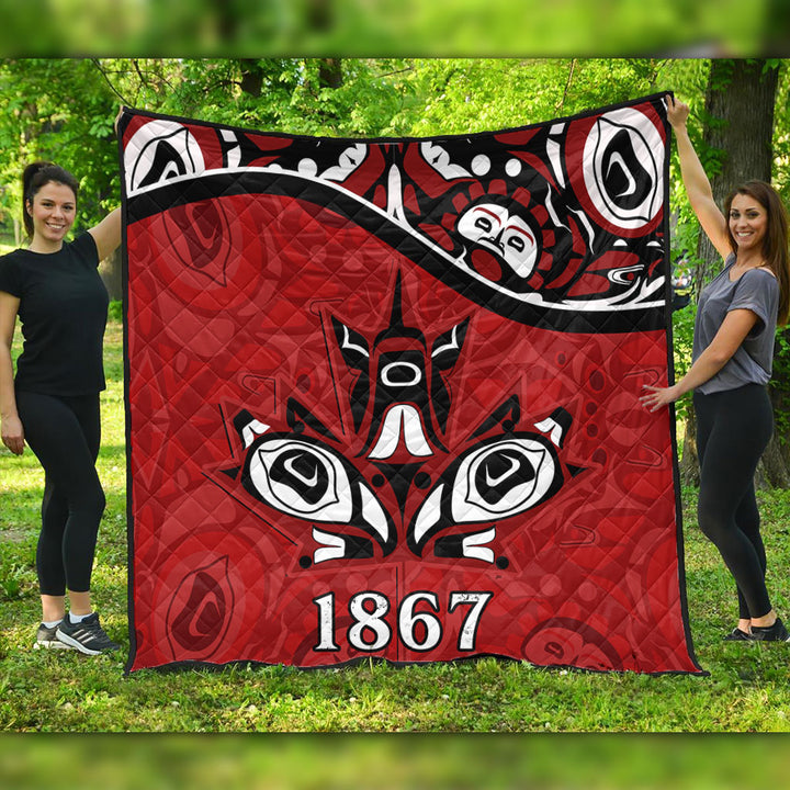 Canada Premium Quilt Haida Indigenous Power 1867