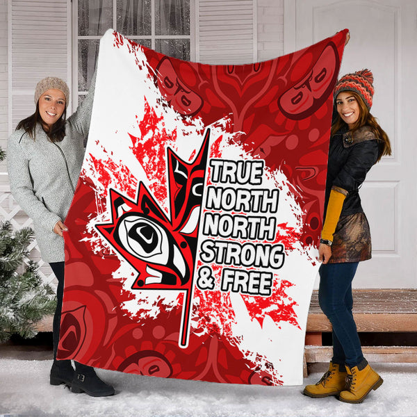 Canada Premium Blanket Haida Tribal Roaring Bear
