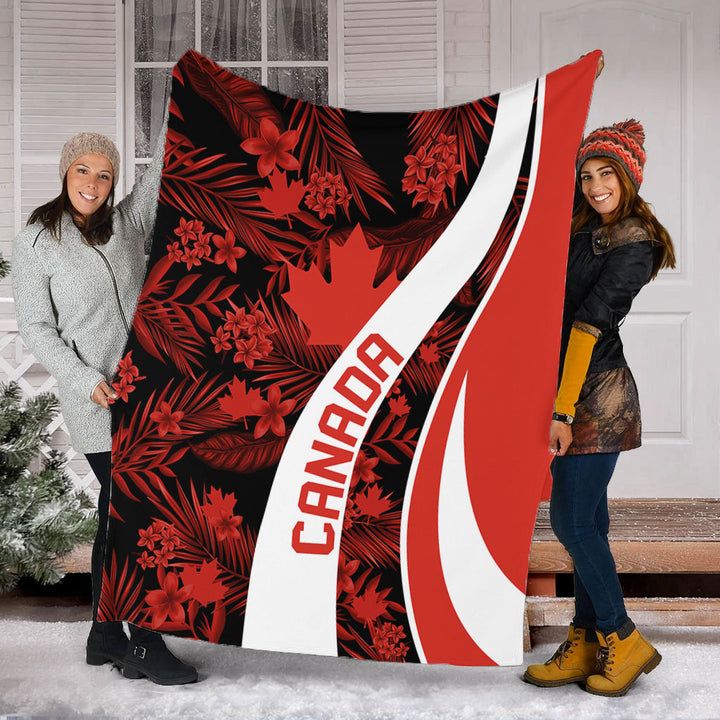 Canada Premium Blanket Canada Vintage Tropical Summer Style