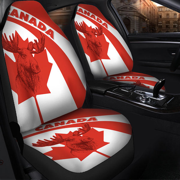 Canada Car Seat Covers Red & White Canadian Spirit