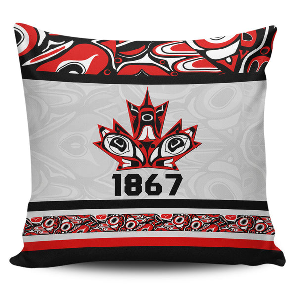 Canada Pillow Cases Haida Indigenous Maple Legacy 1867