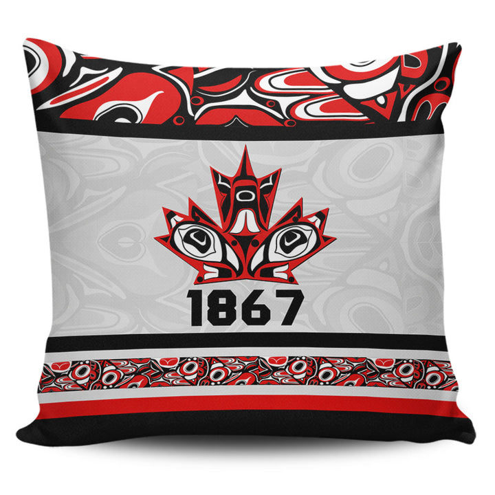 Canada Pillow Cases Haida Indigenous Maple Legacy 1867