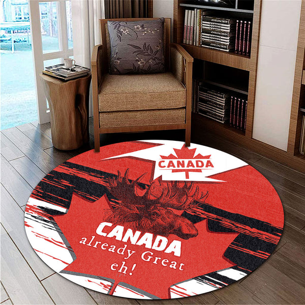 Canada Round Rug Canada Already Great, Eh!
