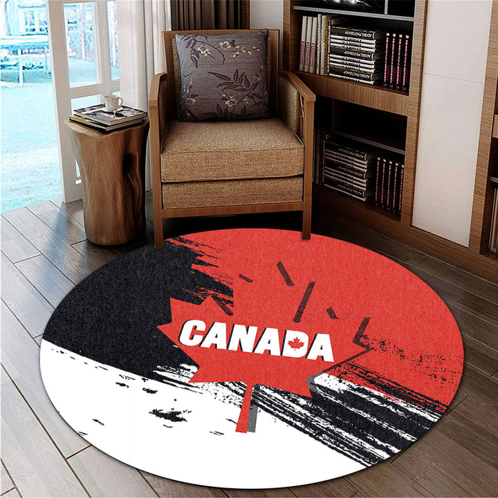 Canada Round Rug Canada Maple Crest Honor