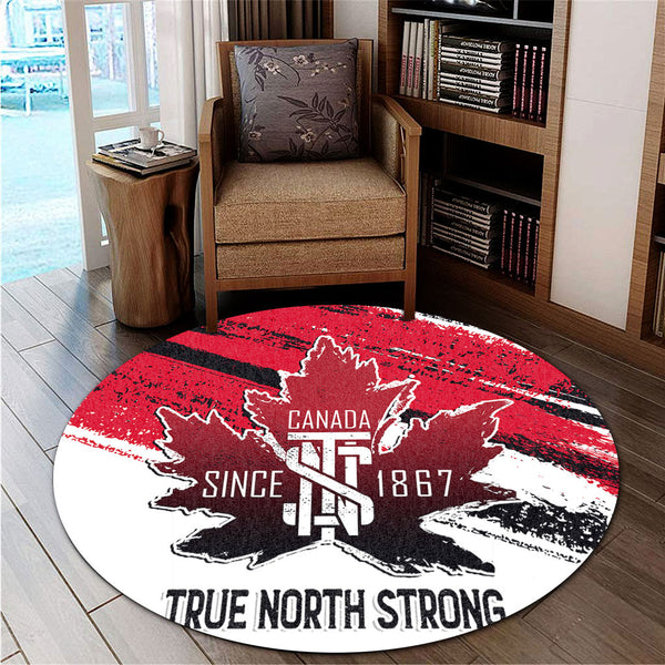 Canada Round Rug Since 1867 Strong & Free
