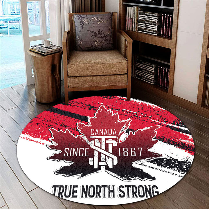Canada Round Rug Since 1867 Strong & Free