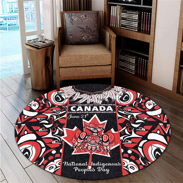Canada Round Rug National Indigenous Peoples Day Canadian Indigenous Haida