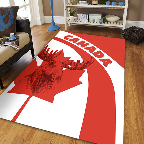 Canada Area Rug Red & White Canadian Spirit