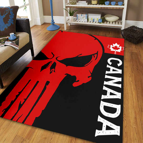 Canada Area Rug Custom Crimson Skull Canada