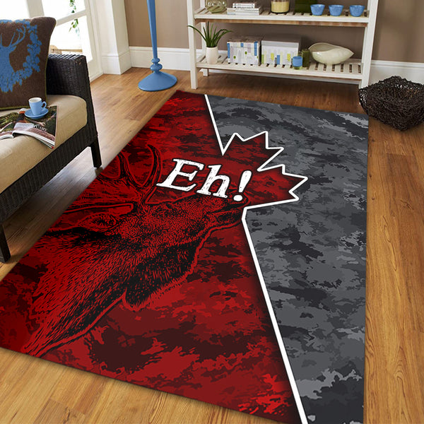 Canada Area Rug Camouflage Maple Strength