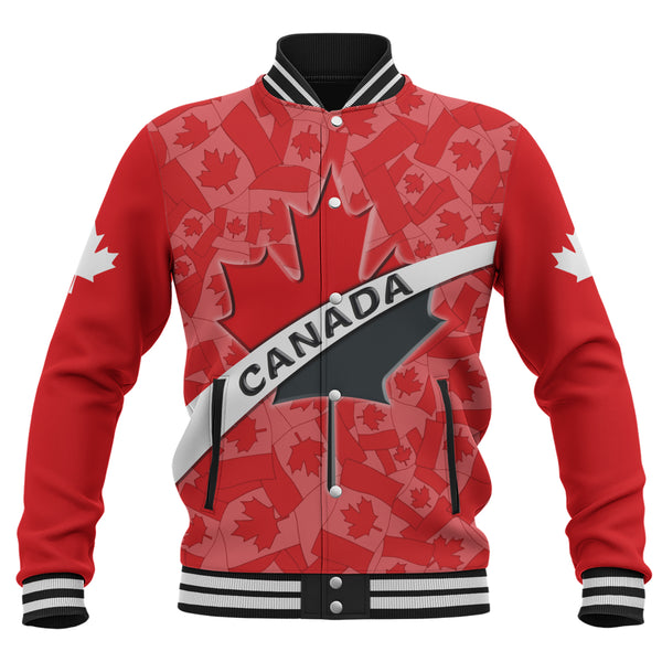 Canada Baseball Jacket Born Canadian Built Proud