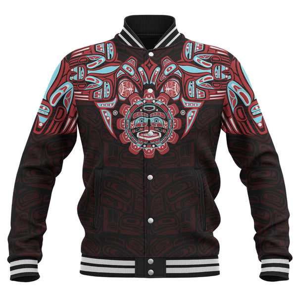 Canada Baseball Jacket Haida Spirit Of The Sun