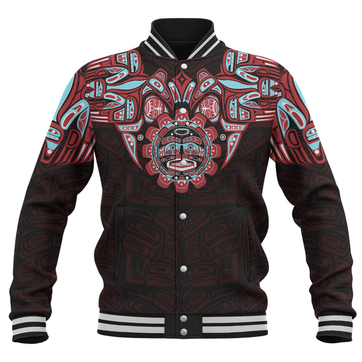 Canada Baseball Jacket Haida Spirit Of The Sun