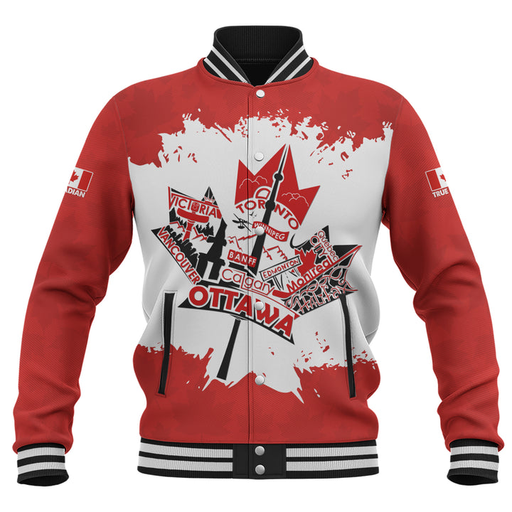 Canada Baseball Jacket Canada Day Maple Pride