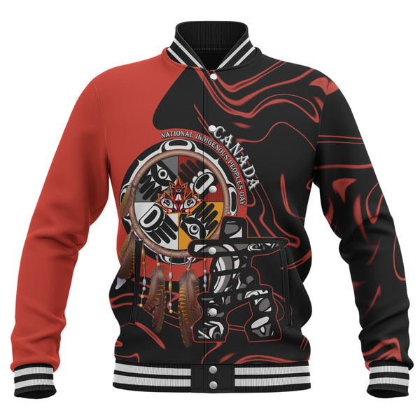 Canada Baseball Jacket Indigenous Peoples Day With Dreamcatche