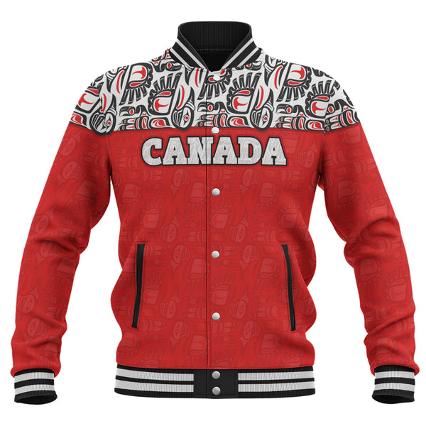 Canada Baseball Jacket Haida Voices Of The North
