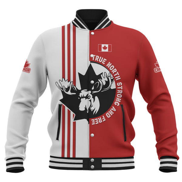 Canada Baseball Jacket Born North Wild And Proud
