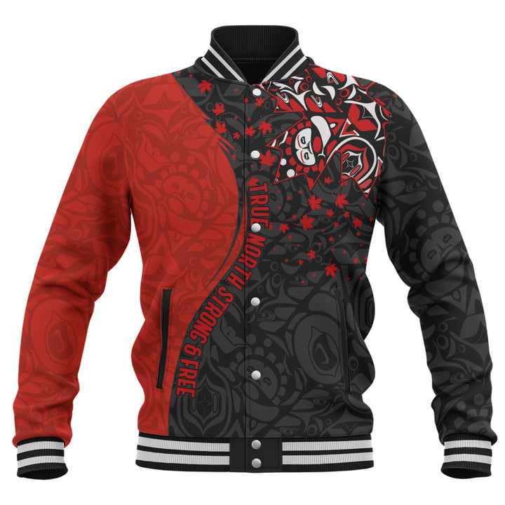 Canada Baseball Jacket Haida Flame Canada Proud