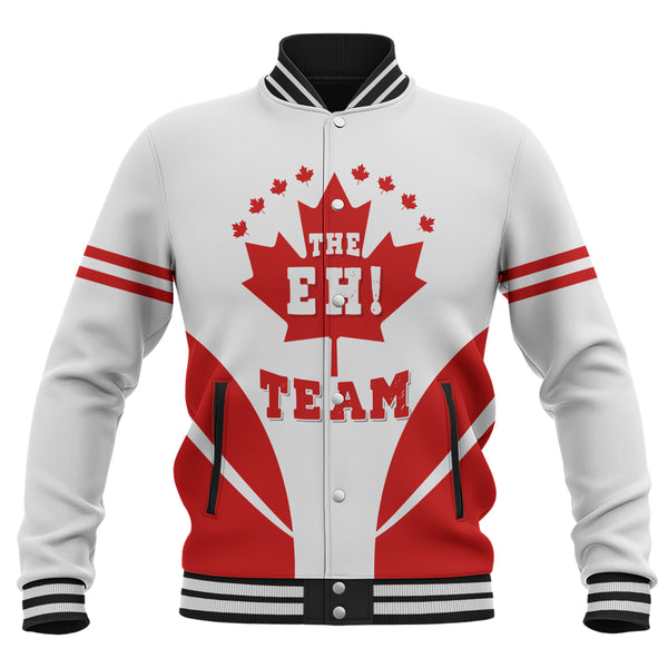 Canada Baseball Jacket Custom Canada The Eh Team Maple Leaf