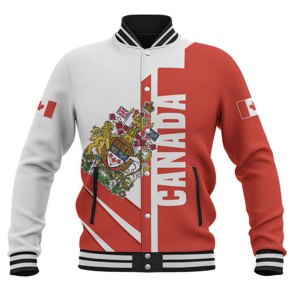 Canada Baseball Jacket Canada Coat Of Arms Tribute