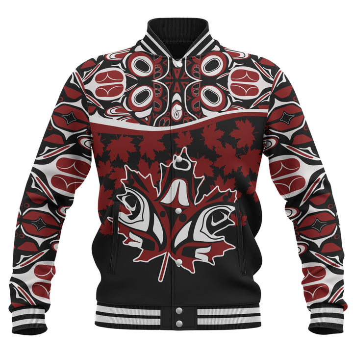 Canada Baseball Jacket Haida Echo Red Leaf Pride