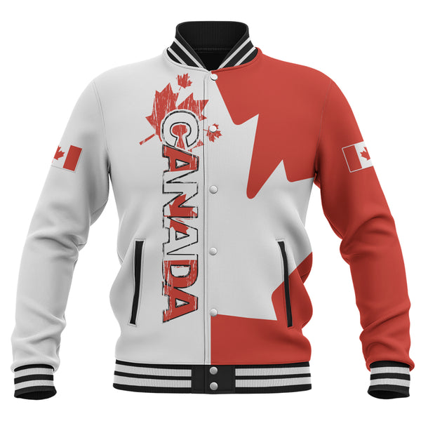 Canada Baseball Jacket Canada Red And White Boldness