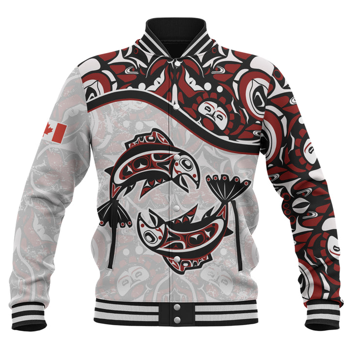 Canada Baseball Jacket Haida Ocean Strength