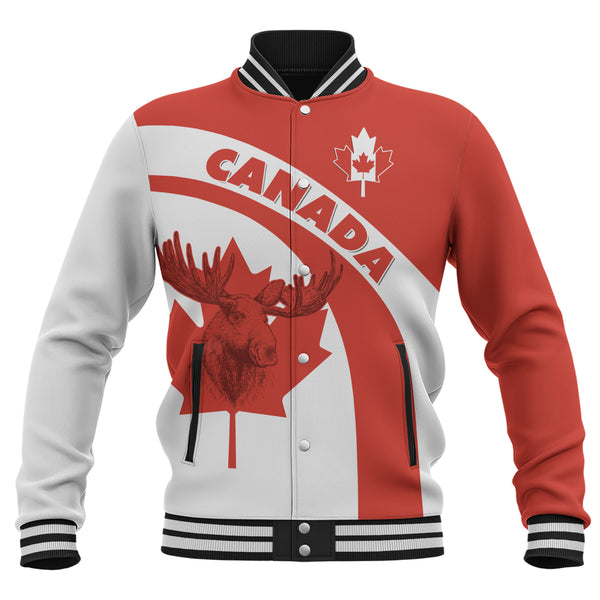 Canada Baseball Jacket Red And White Canadian Spirit