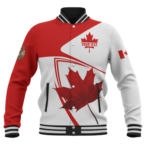 Canada Baseball Jacket Custom Canada Maple Leaf Red And White