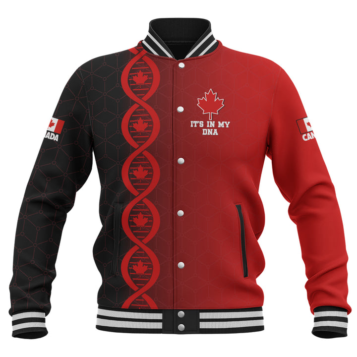 Canada Baseball Jacket DNA Of A True Canadian