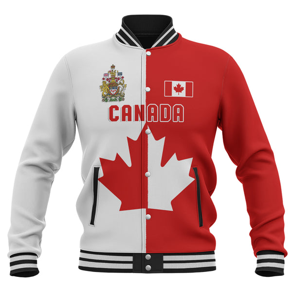 Canada Baseball Jacket Canada Maple Crest Half And Half Style
