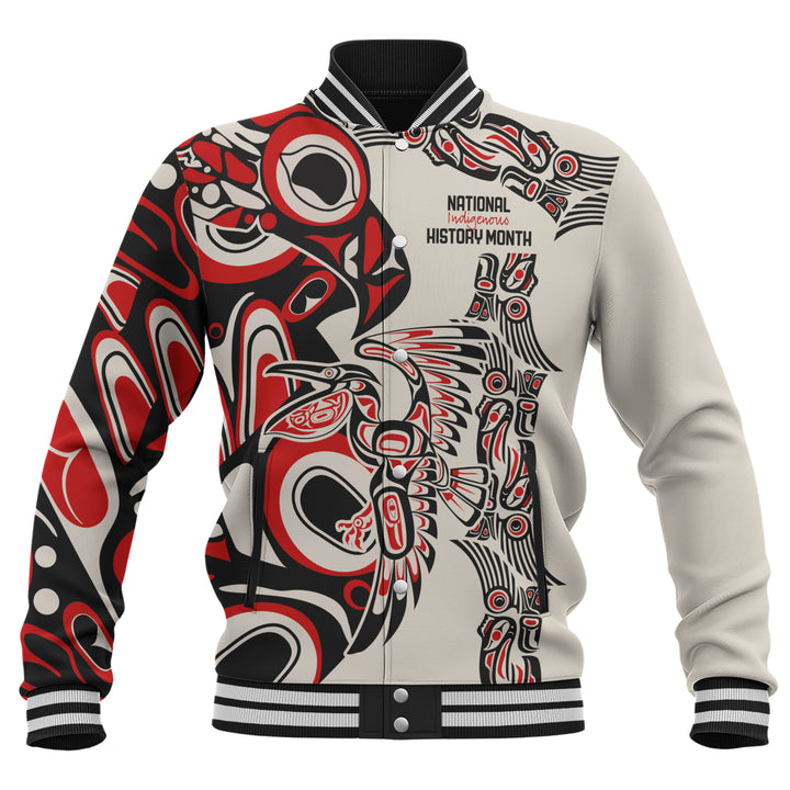 Canada Baseball Jacket Haida Sacred Wings History Month Edition
